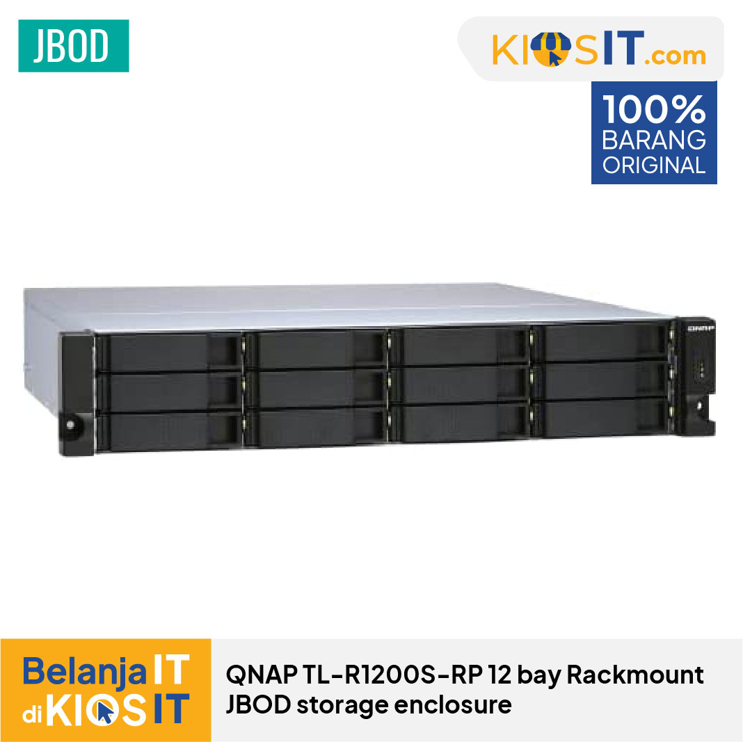 QNAP TL-R1200S-RP 12 bay Rackmount JBOD storage enclosure