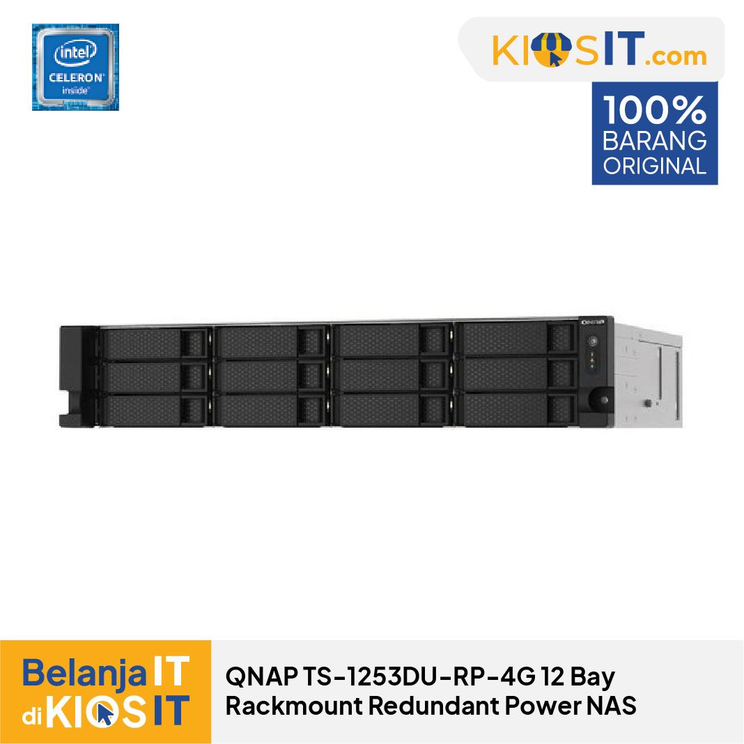 QNAP TS-1253DU-RP-4G RAM 12-Bay NAS Rackmount Storage External Cloud