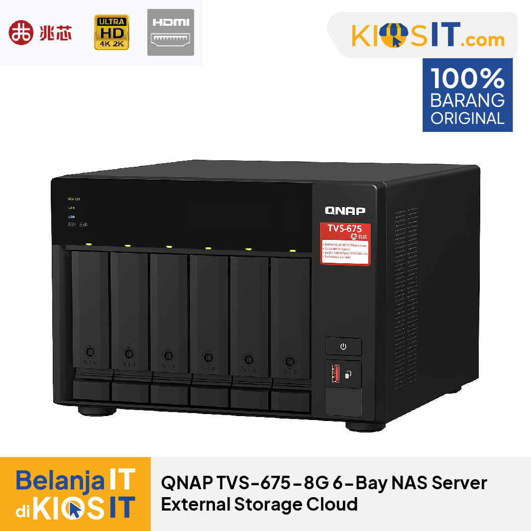 QNAP TVS-675-8G 6 Bay NAS Server Storage Cloud With 8 GB RAM