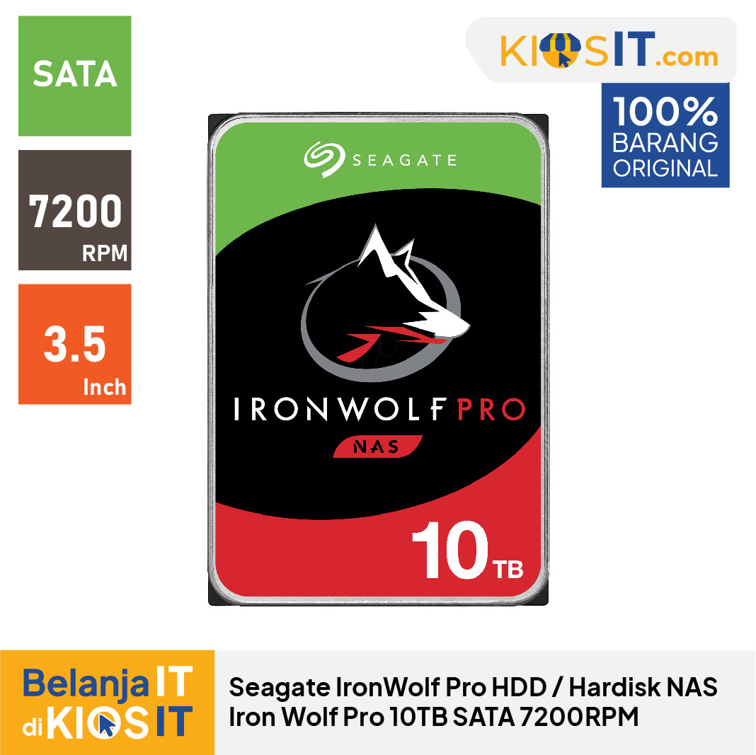 Seagate IronWolf Pro HDD - Hardisk NAS Iron Wolf Pro 10TB SATA 7200RPM