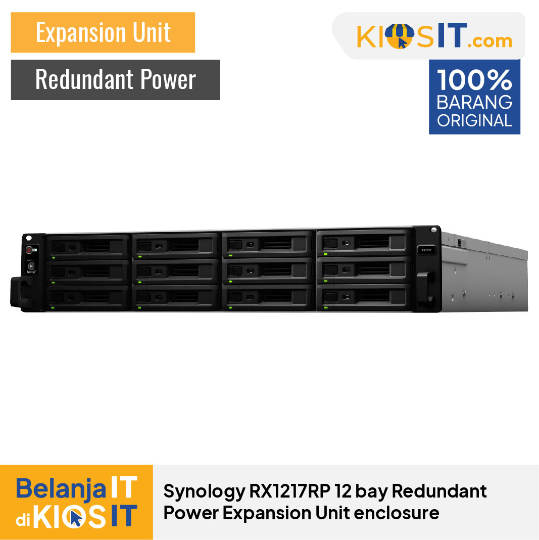 Synology RX1217RP 12 bay Redundant Power Expansion Unit enclosure