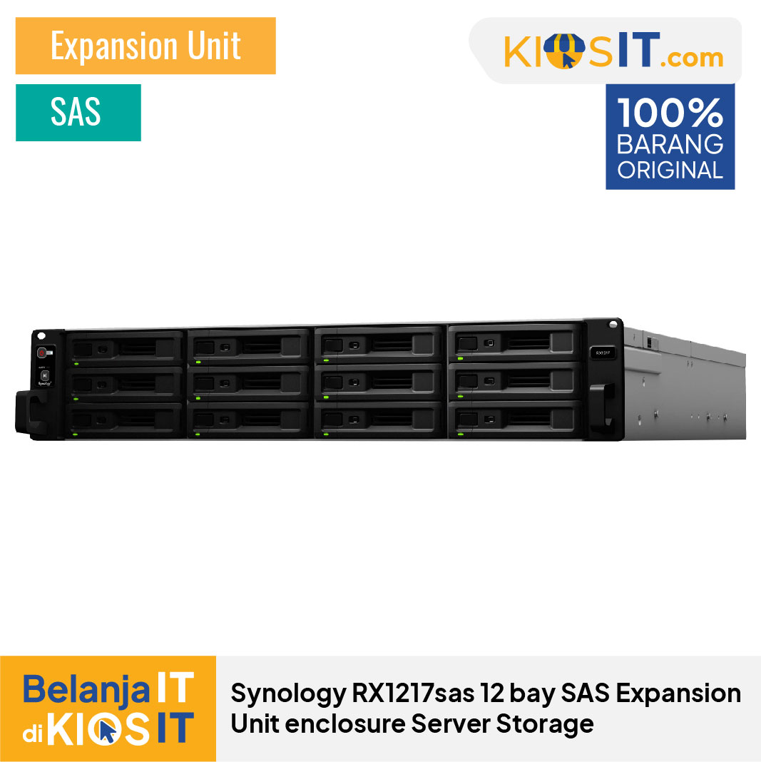 Synology RX1217sas 12 bay SAS Expansion Unit enclosure Server Storage
